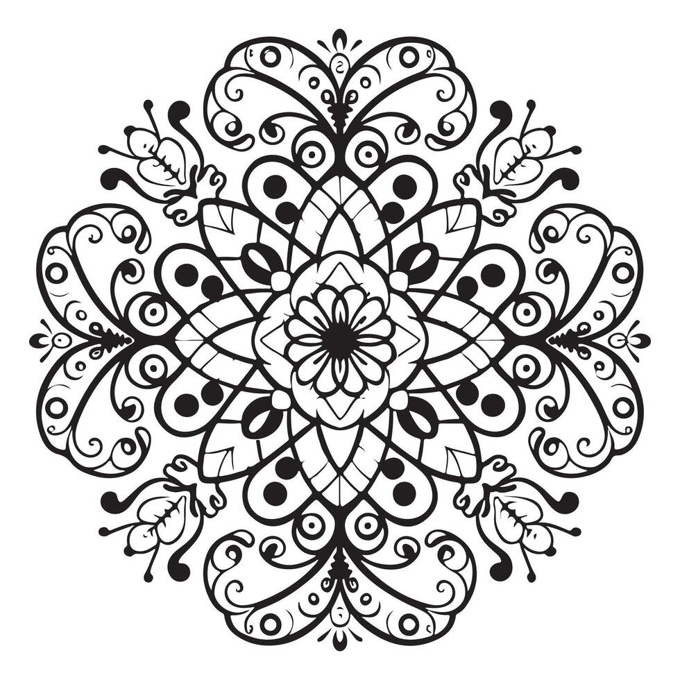 mandala mönster vektor design på vit bakgrund illustration