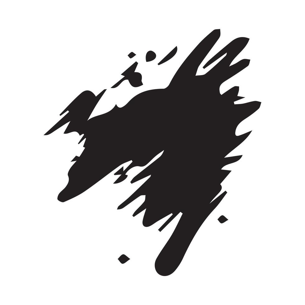 Bürste Schlaganfall Farbe schwarz auf ein Weiß abstrakt Hintergrund, Vektor Illustration.