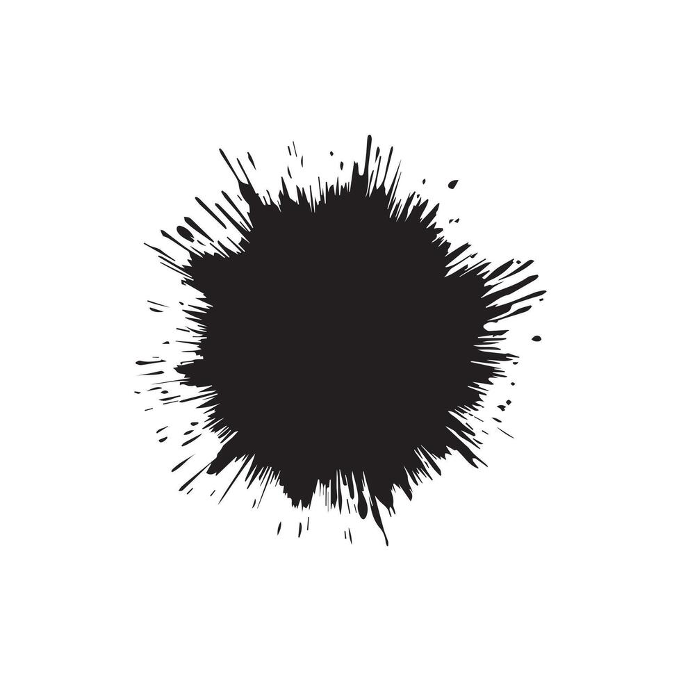 Bürste Kreise runden gestalten Lager schwarz Farbe Design. vektor