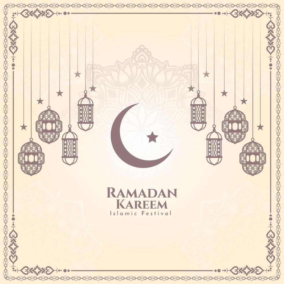 Ramadan kareem traditionell Muslim Festival islamisch Hintergrund Design vektor