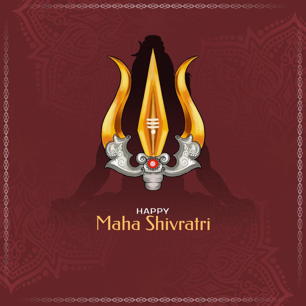 glücklich maha Shivratri indisch religiös Festival Hintergrund vektor