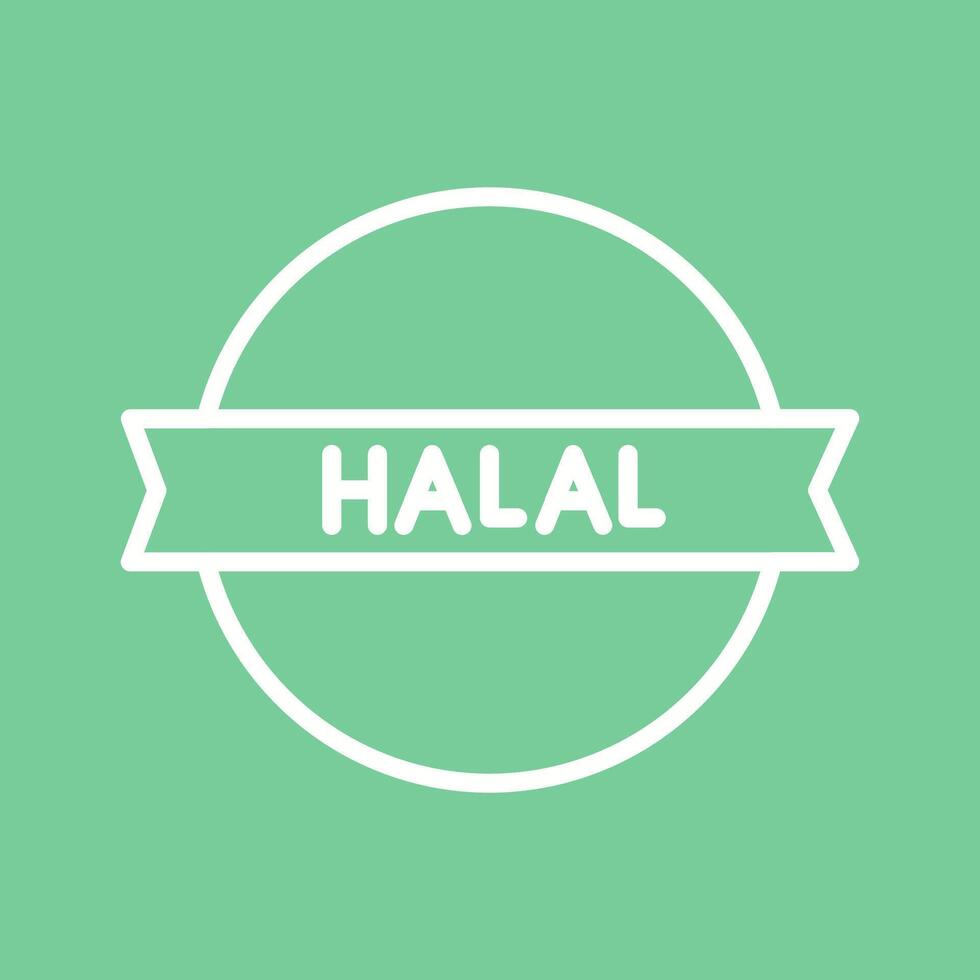 halal klistermärke vektor ikon