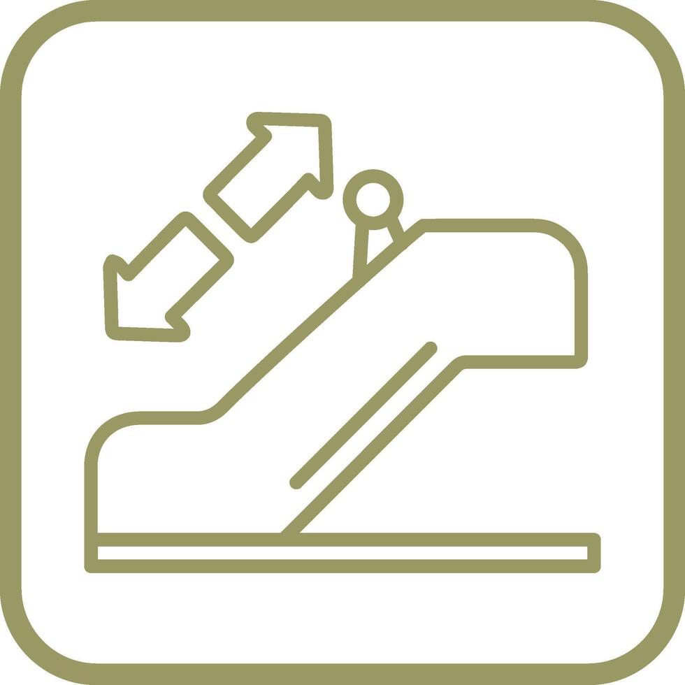 Vektorsymbol für horizontale Rolltreppe vektor
