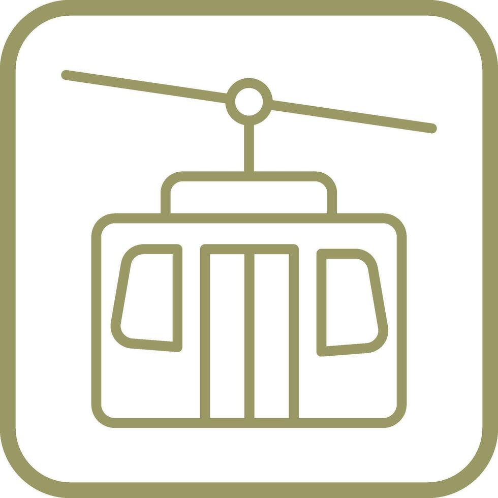 Seilbahn-Vektor-Symbol vektor