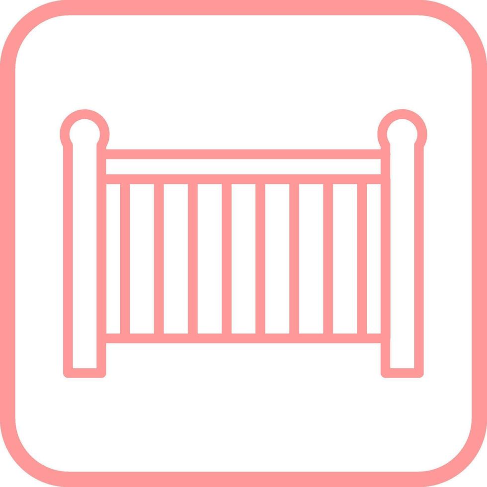 Babybett-Vektor-Symbol vektor