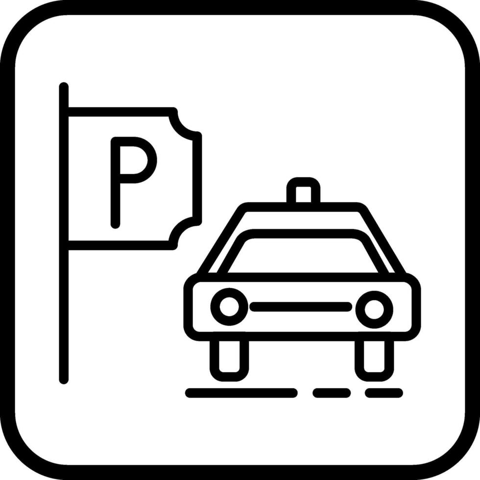 Taxistand-Vektor-Symbol vektor