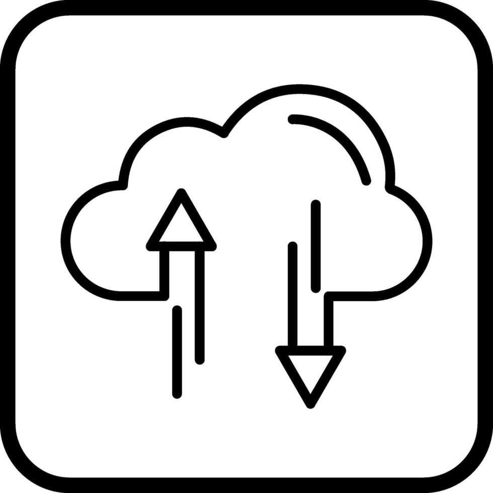 Vektorsymbol für Cloud-Speicher vektor