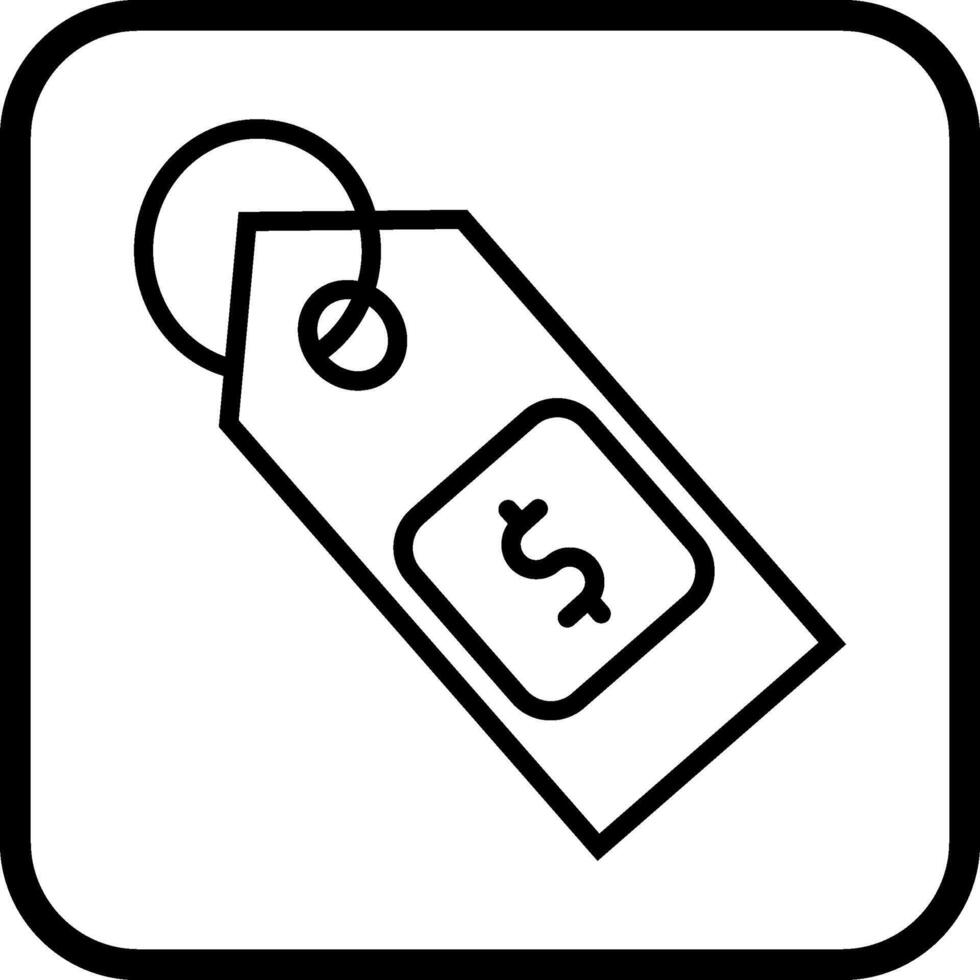 Dollar-Tag-Vektor-Symbol vektor