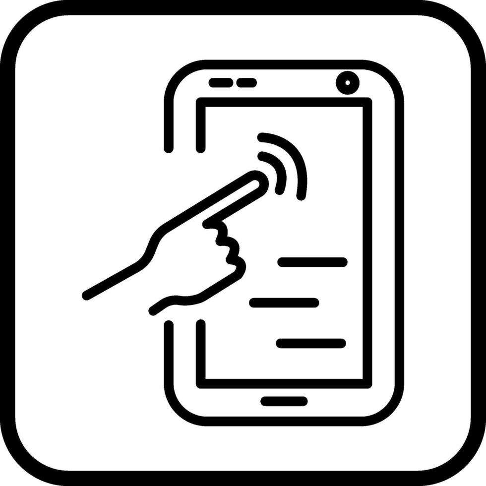 Touchscreen-Vektorsymbol vektor