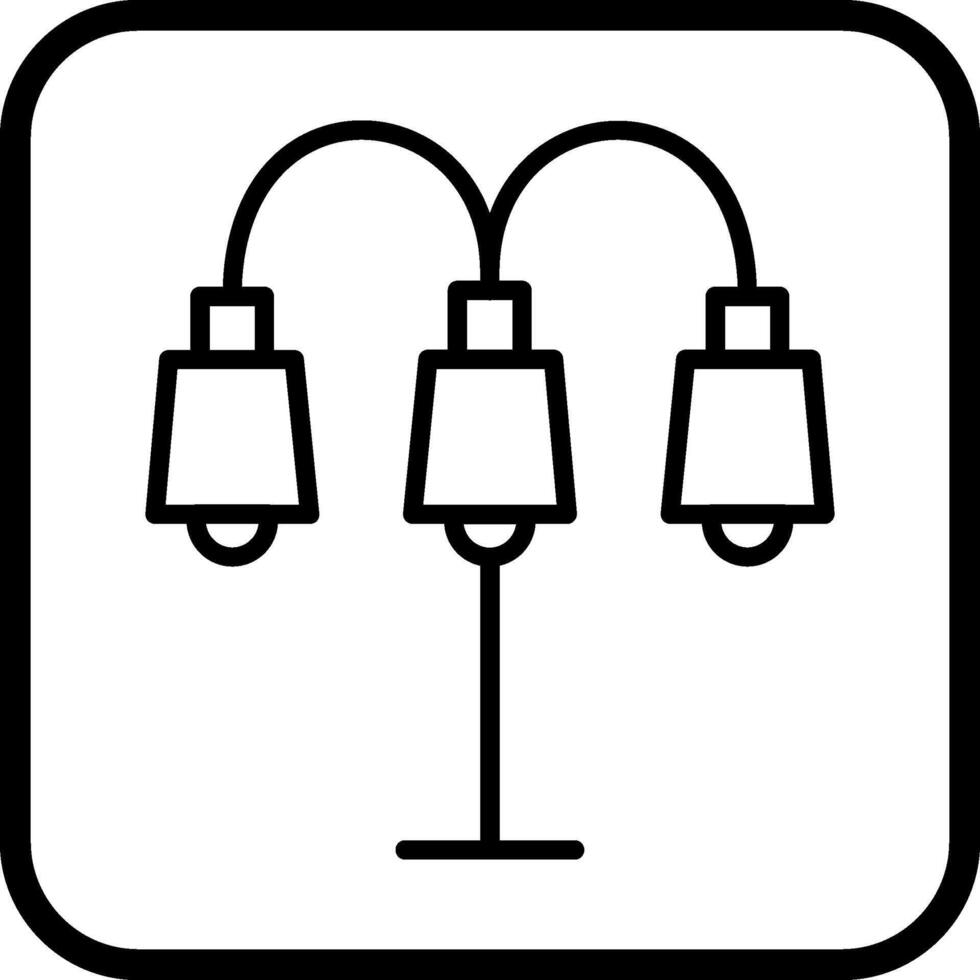 Lampe mit Standvektorsymbol vektor