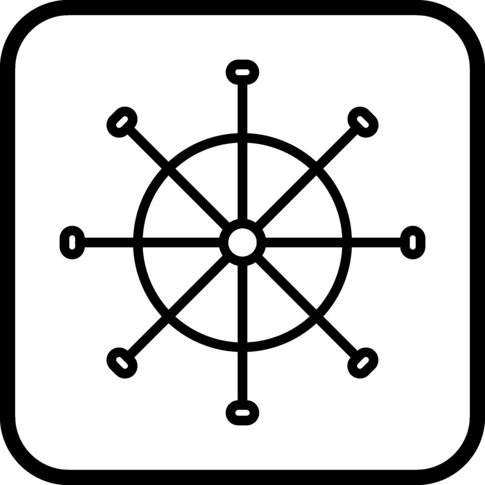 Schiffsrad-Vektorsymbol vektor