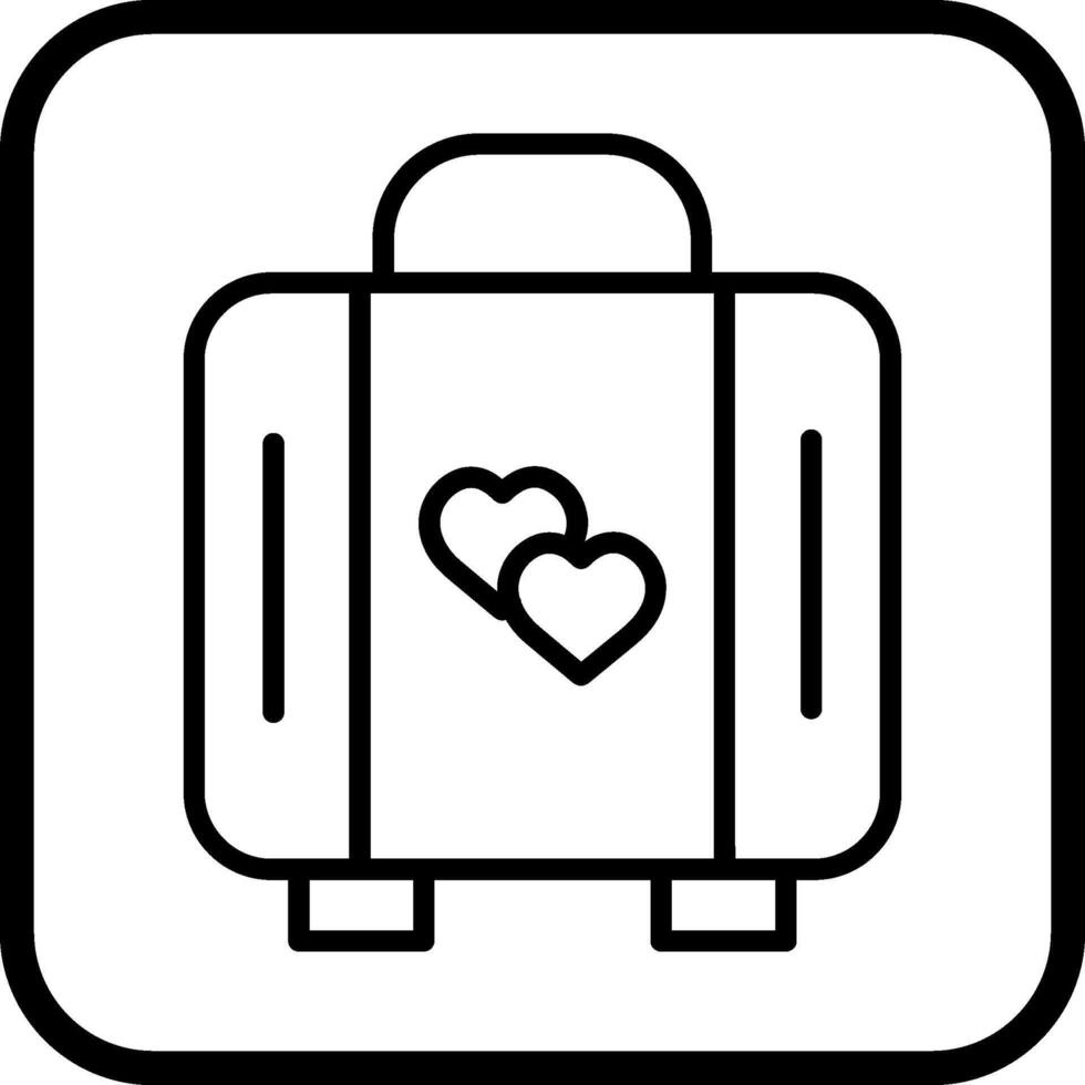 älskare resväska vektor ikon