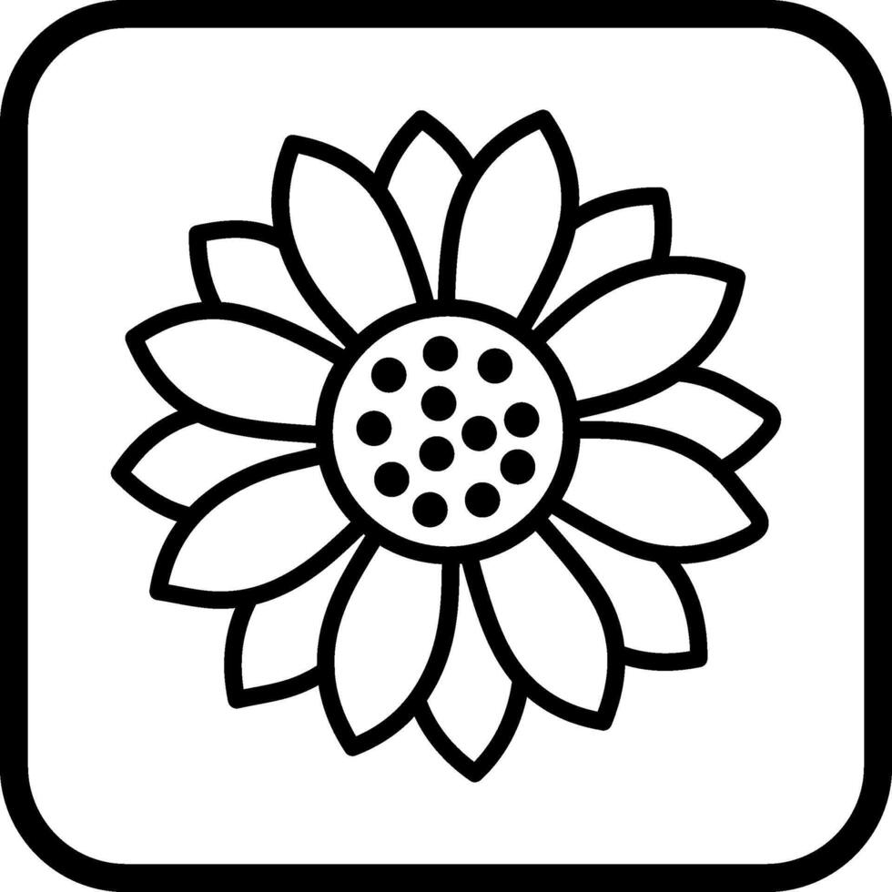 Symbol für Sonnenblumenvektor vektor