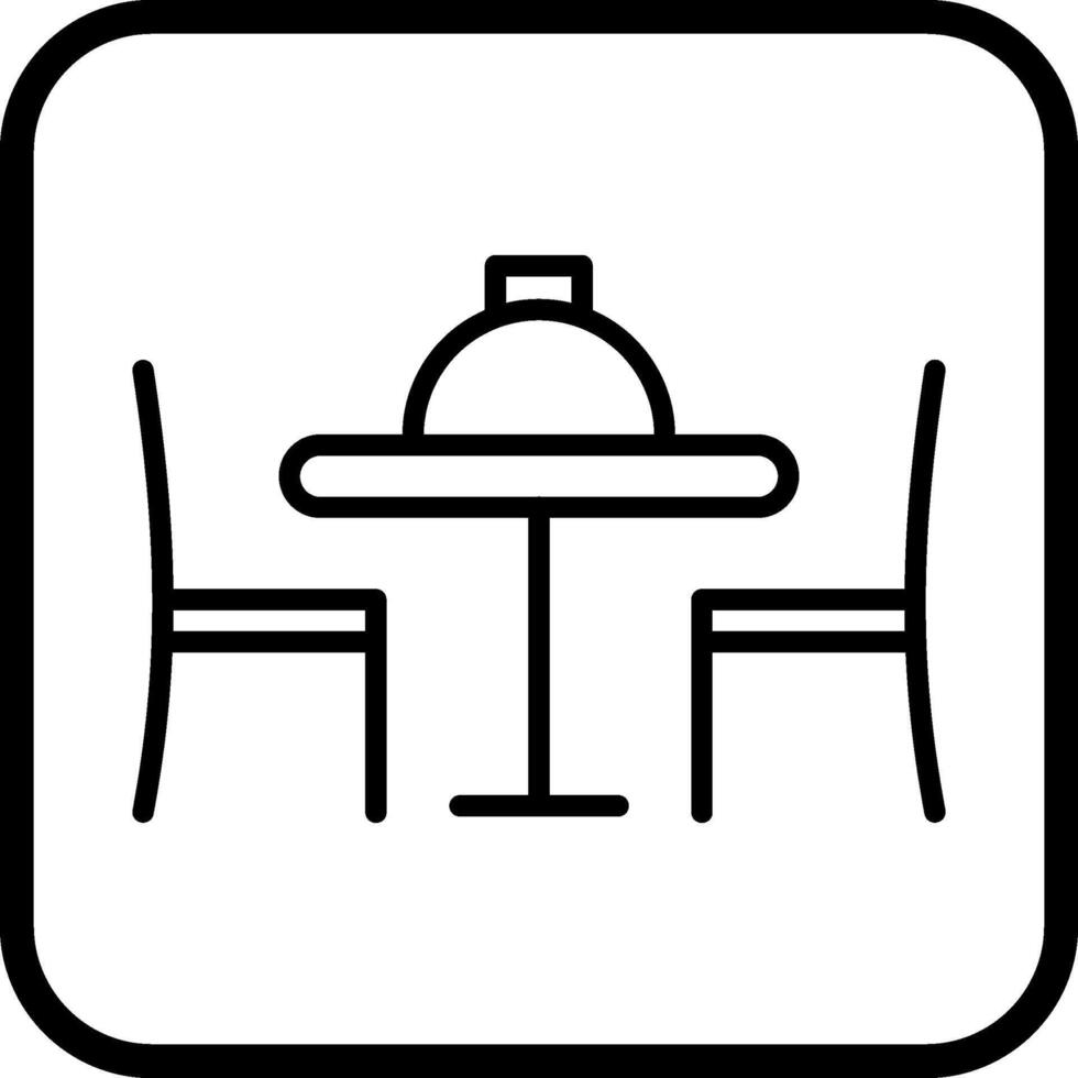 Abendessen Tabelle ii Vektor Symbol