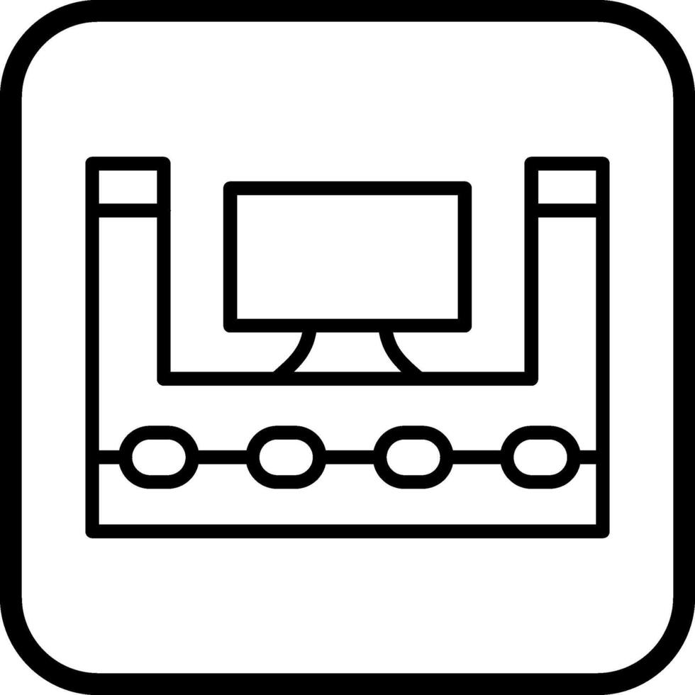 Vektorsymbol für Fernseher vektor