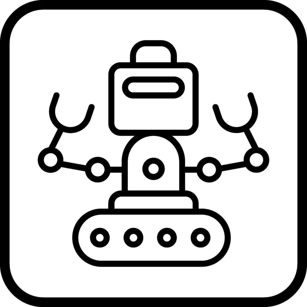 industriell robot jag vektor ikon