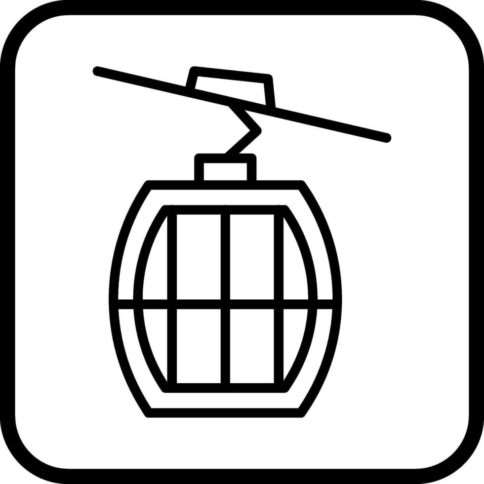 Seilbahn-Vektor-Symbol vektor