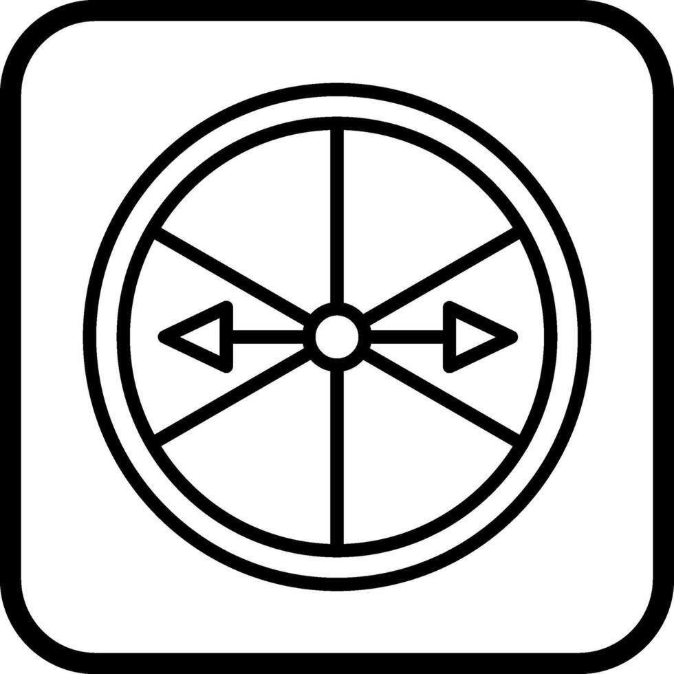 Roulette mit Pfeilvektorsymbol vektor
