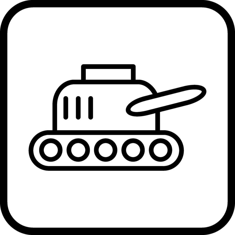 Tank-Ausstellungsvektor-Symbol vektor