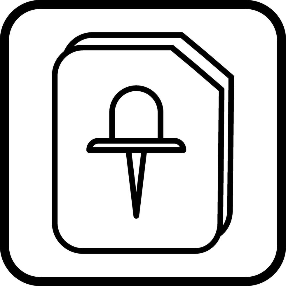 Büro-Pin-Vektor-Symbol vektor