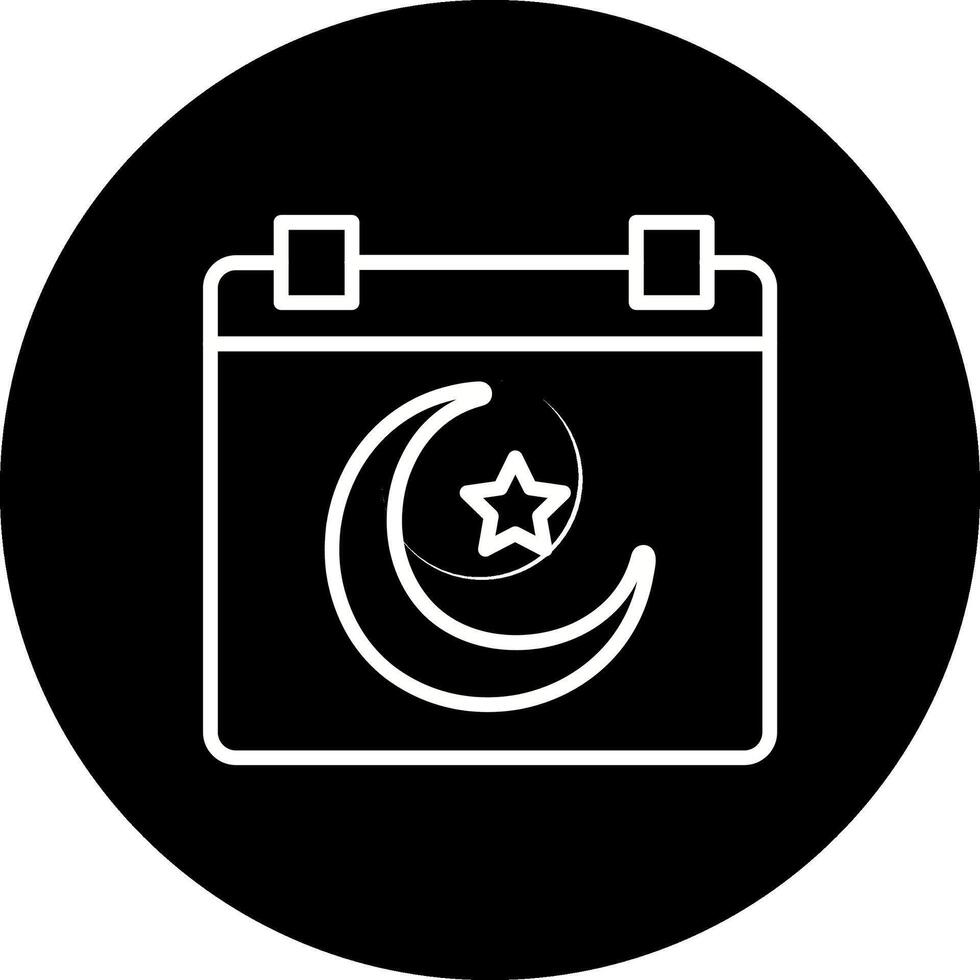 Vektorsymbol des islamischen Kalenders vektor