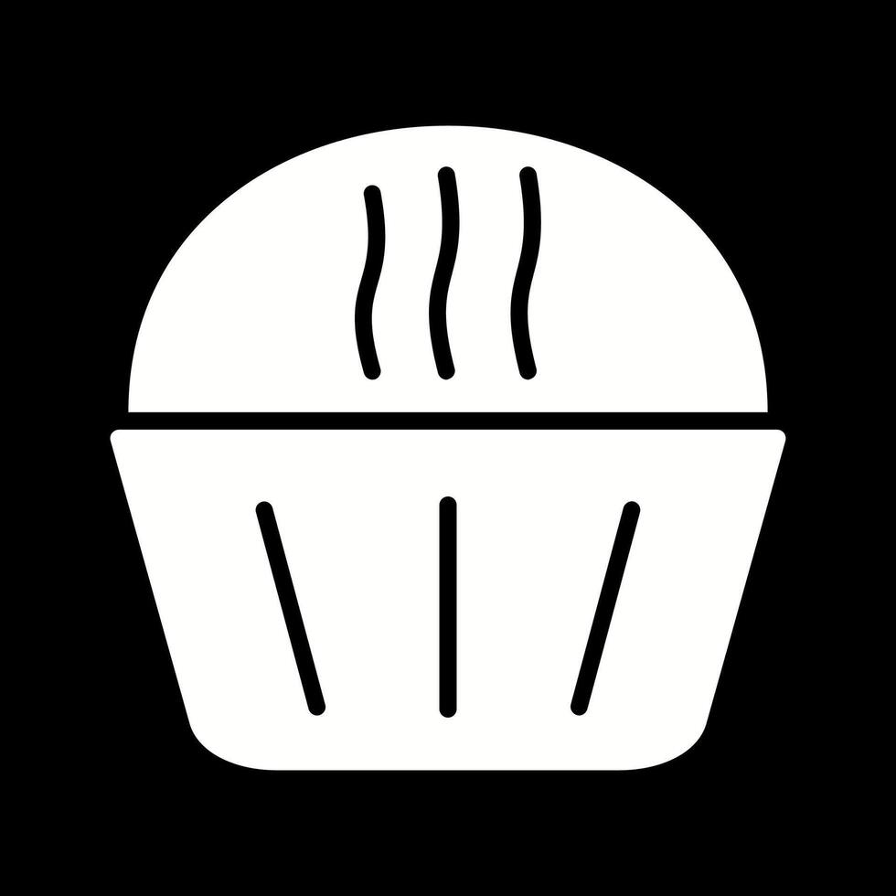 Creme-Muffin-Vektorsymbol vektor