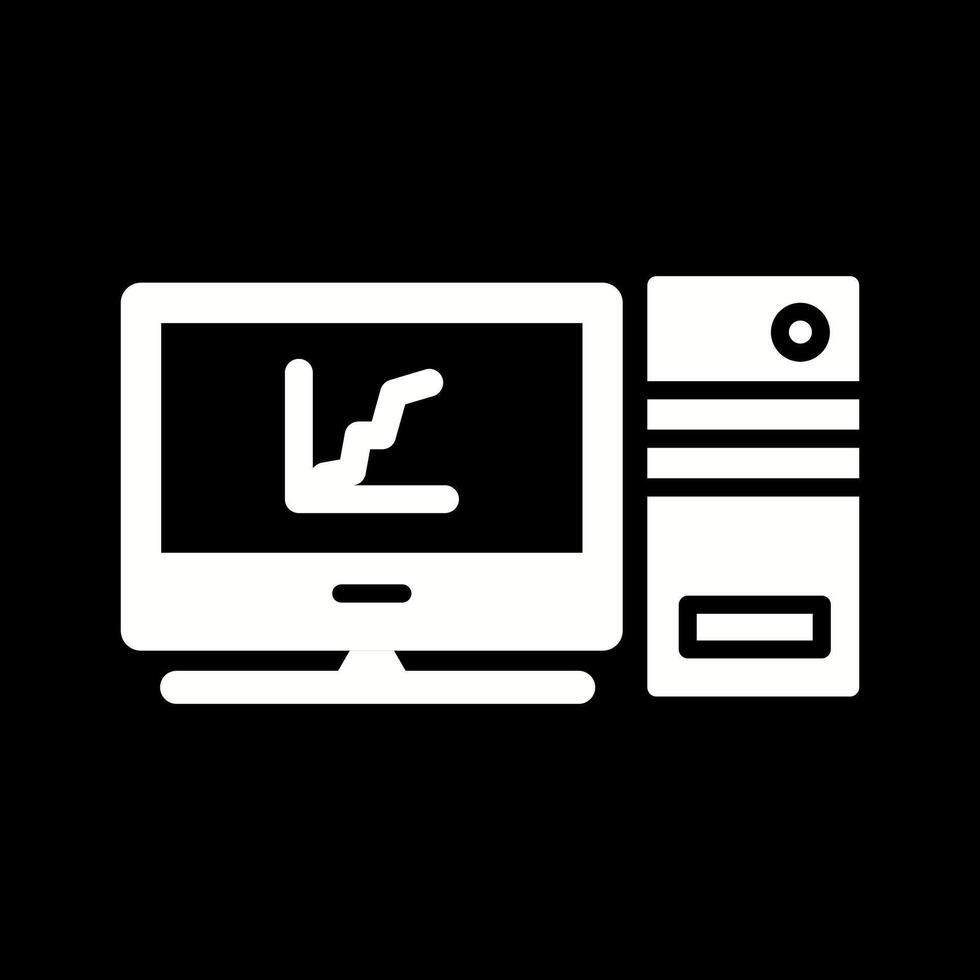 Bildschirmvektorsymbol für Diagrammlinie vektor