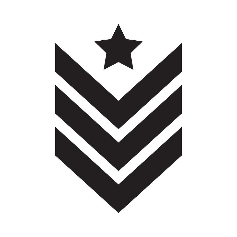 Militär- Rang Symbol Logo Vektor Design Vorlage