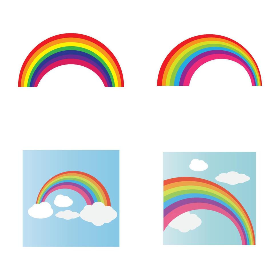 Regenbogen Symbol Logo Vektor Design Vorlage