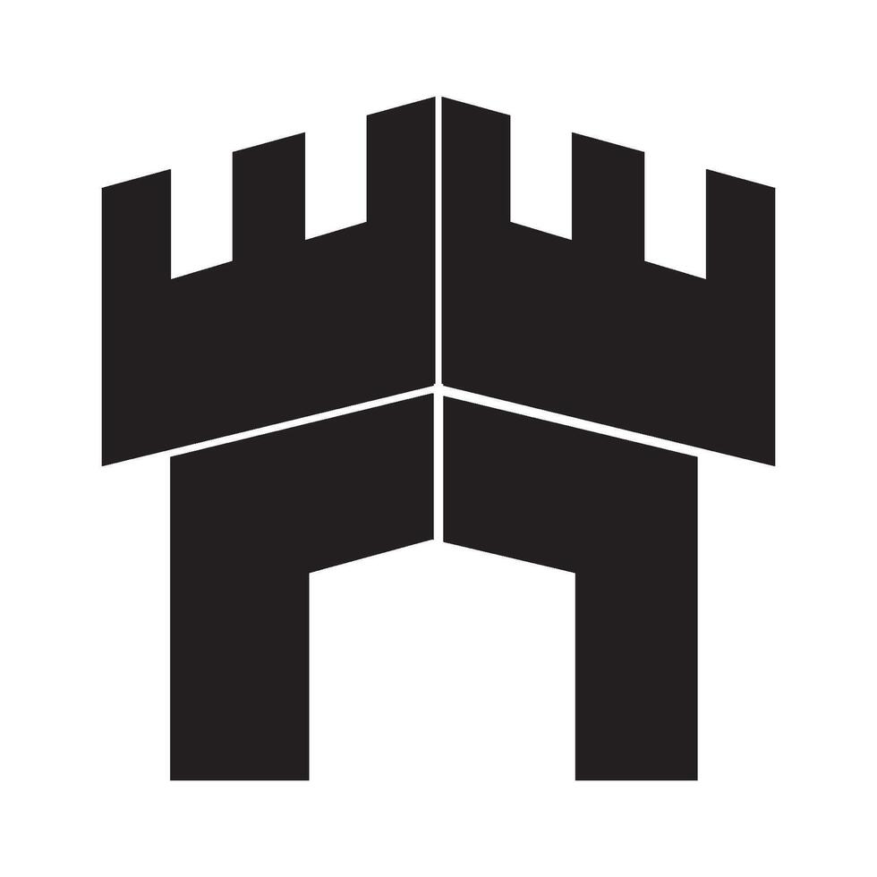 Festung Symbol Logo Vektor Design Vorlage