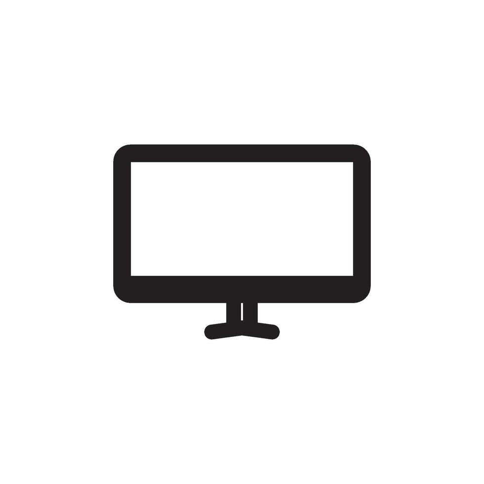 Bildschirm eben LED Monitor Symbol Vektor Design Vorlagen