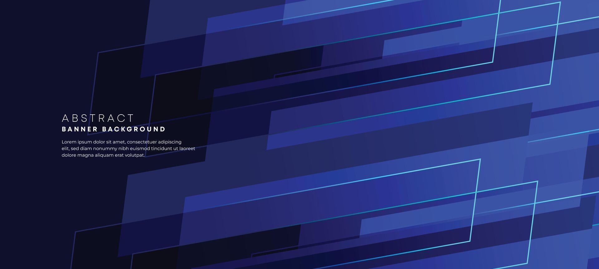 abstrakt mörk blå lutning täcka över bakgrund med modern geometrisk fyrkant form grafisk element. Marin blå Ränder diagonal papper skära baner kostym för broschyr, affisch, hemsida, rubrik, företags- vektor