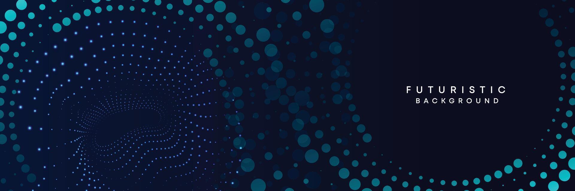 mörk blå digital teknologi baner lutning webb bakgrund. blå abstrakt vinka rader och halvton cirklar ram lysande geometrisk diagonal mönster företag bakgrund för broschyr, omslag, rubrik vektor
