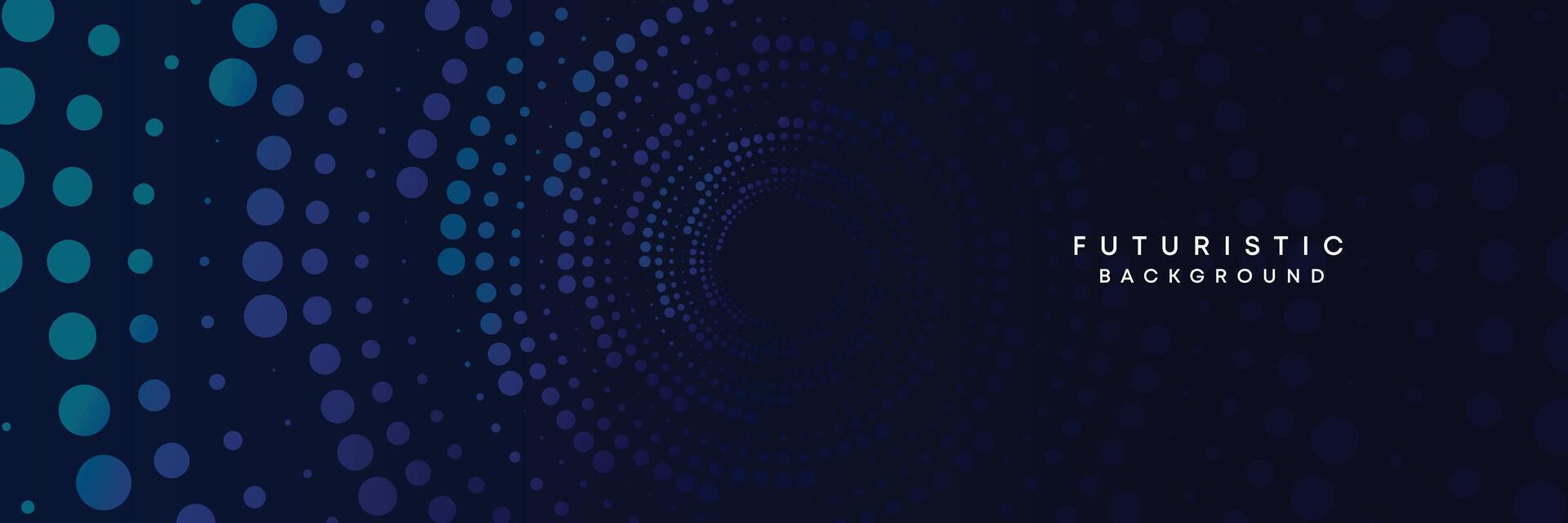mörk blå digital teknologi baner lutning webb bakgrund. blå abstrakt vinka rader och halvton cirklar ram lysande geometrisk diagonal mönster företag bakgrund för broschyr, omslag, rubrik vektor