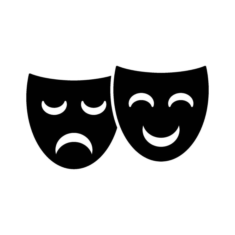 teater mask ikon vektor design mallar