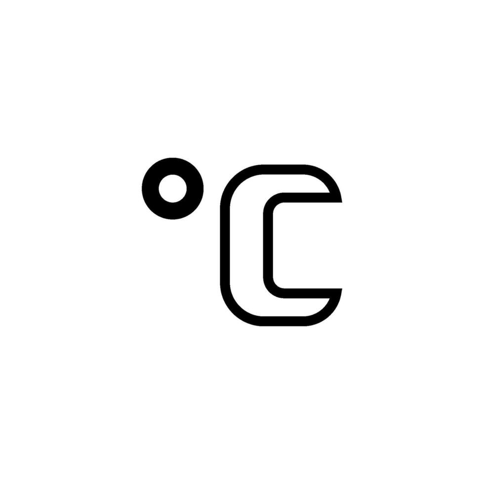 Grad Celsius Symbol Vektor Design Vorlagen Weiß auf Hintergrund