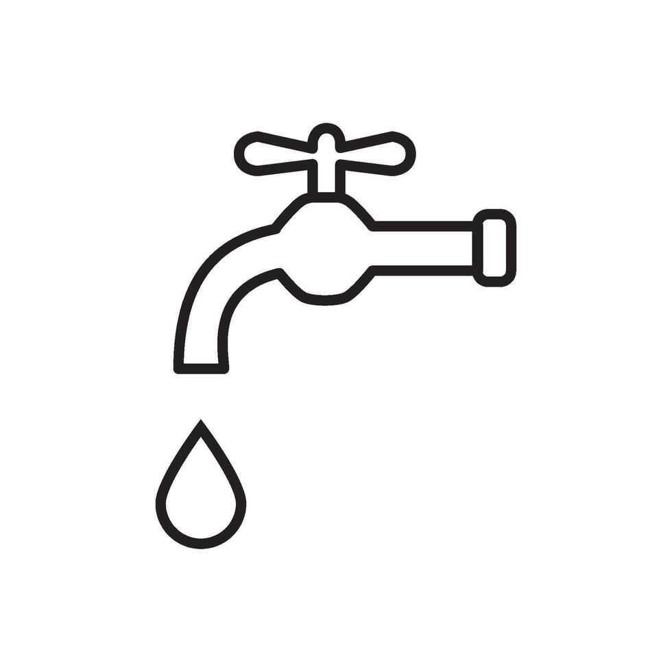 Wasser Wasserhahn Symbol Vektor Design Vorlagen