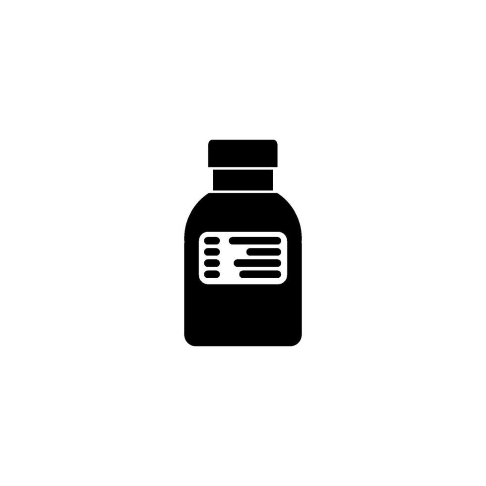 flaska av piller och kapsel medicinsk ikon vektor design mall