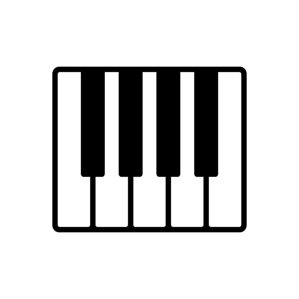 Klavier Tastatur Symbol Vektor Design Vorlage