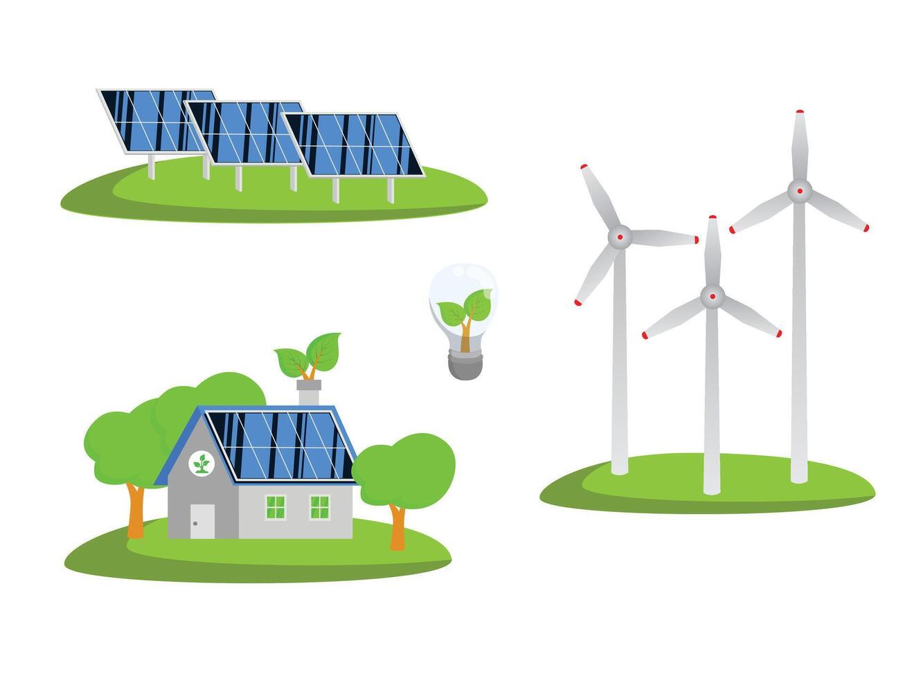 Energie sauber Nachhaltigkeit Leben colar Zelle , Wind Turbine vektor