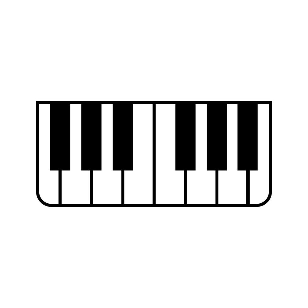 Klavier Tastatur Symbol Vektor Design Vorlage