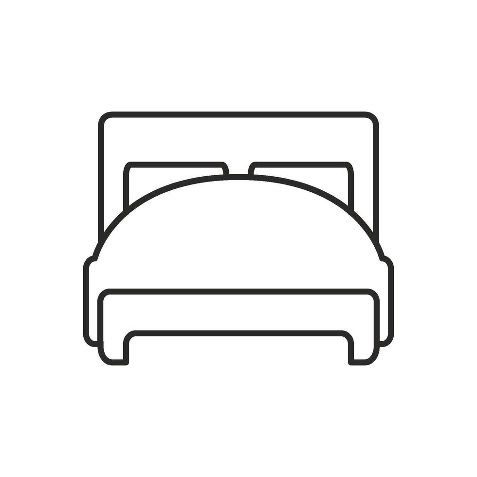 dubbel- säng ikon vektor design mall