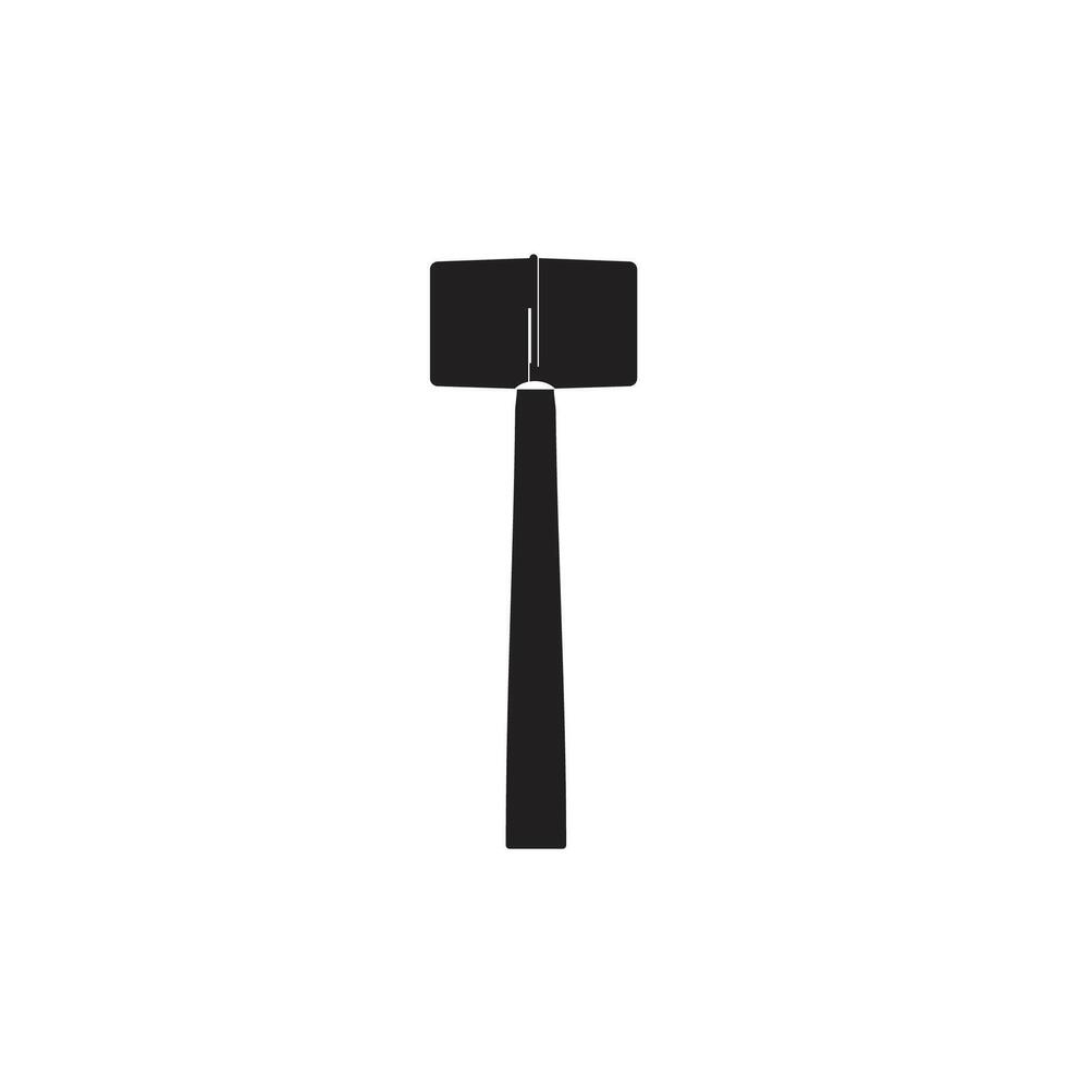 Jahrgang retro Hipster Hammer. Zimmerei Werkzeuge Silhouette Symbole auf Weiß Hintergrund vektor