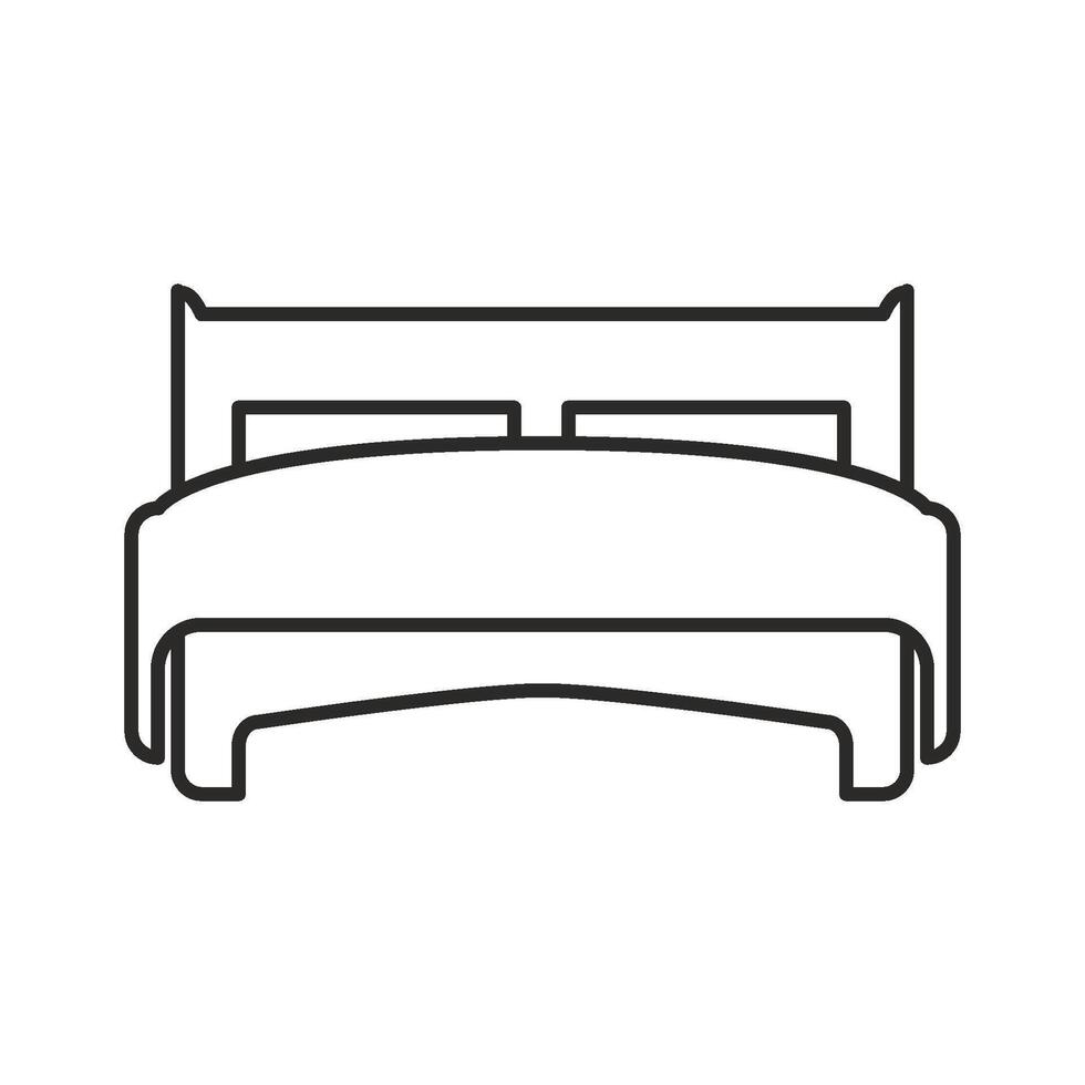 doppelt Bett Symbol Vektor Design Vorlage