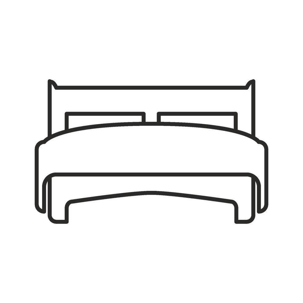 dubbel- säng ikon vektor design mall