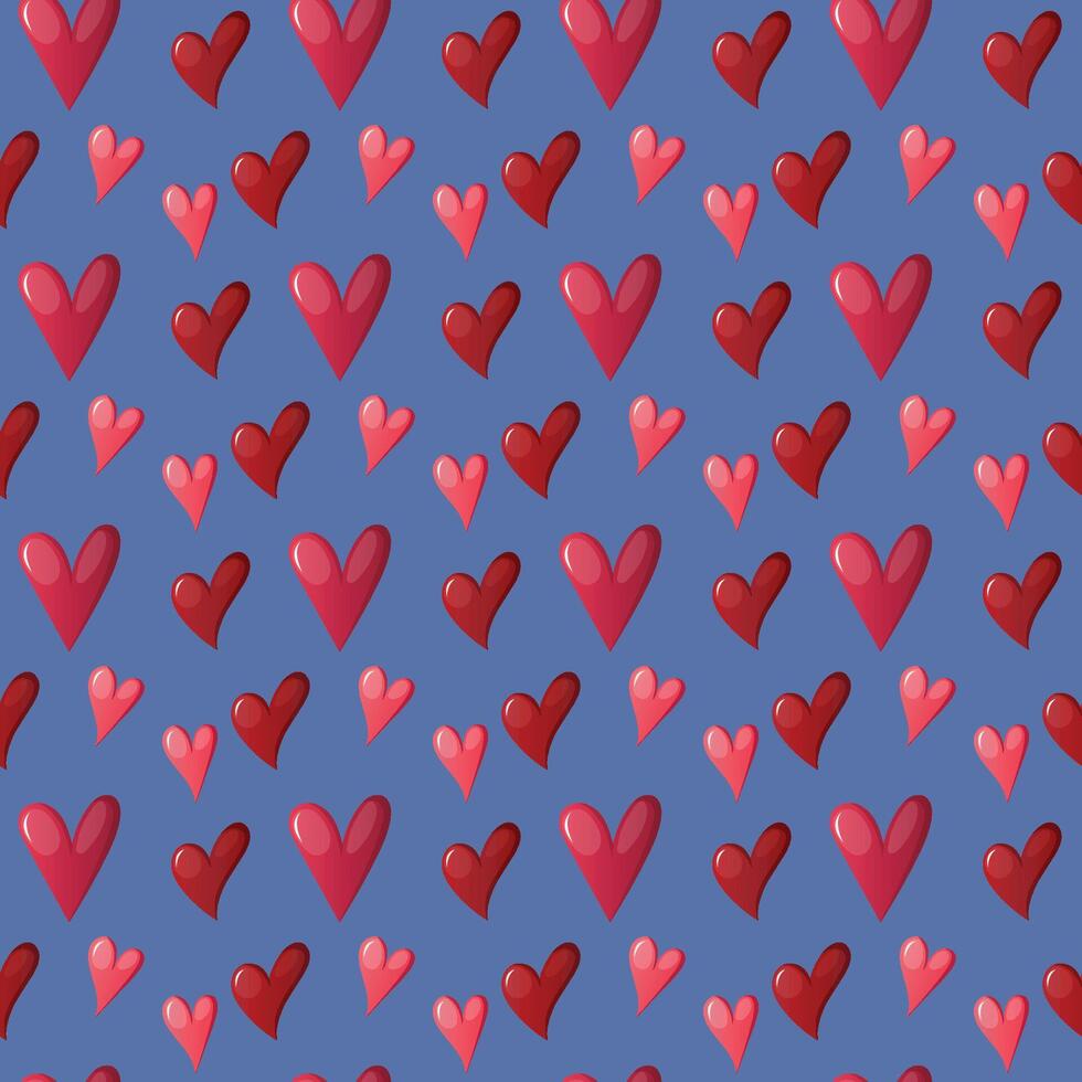 Valentinstag Liebe mit Blau Hintergrund Muster vektor