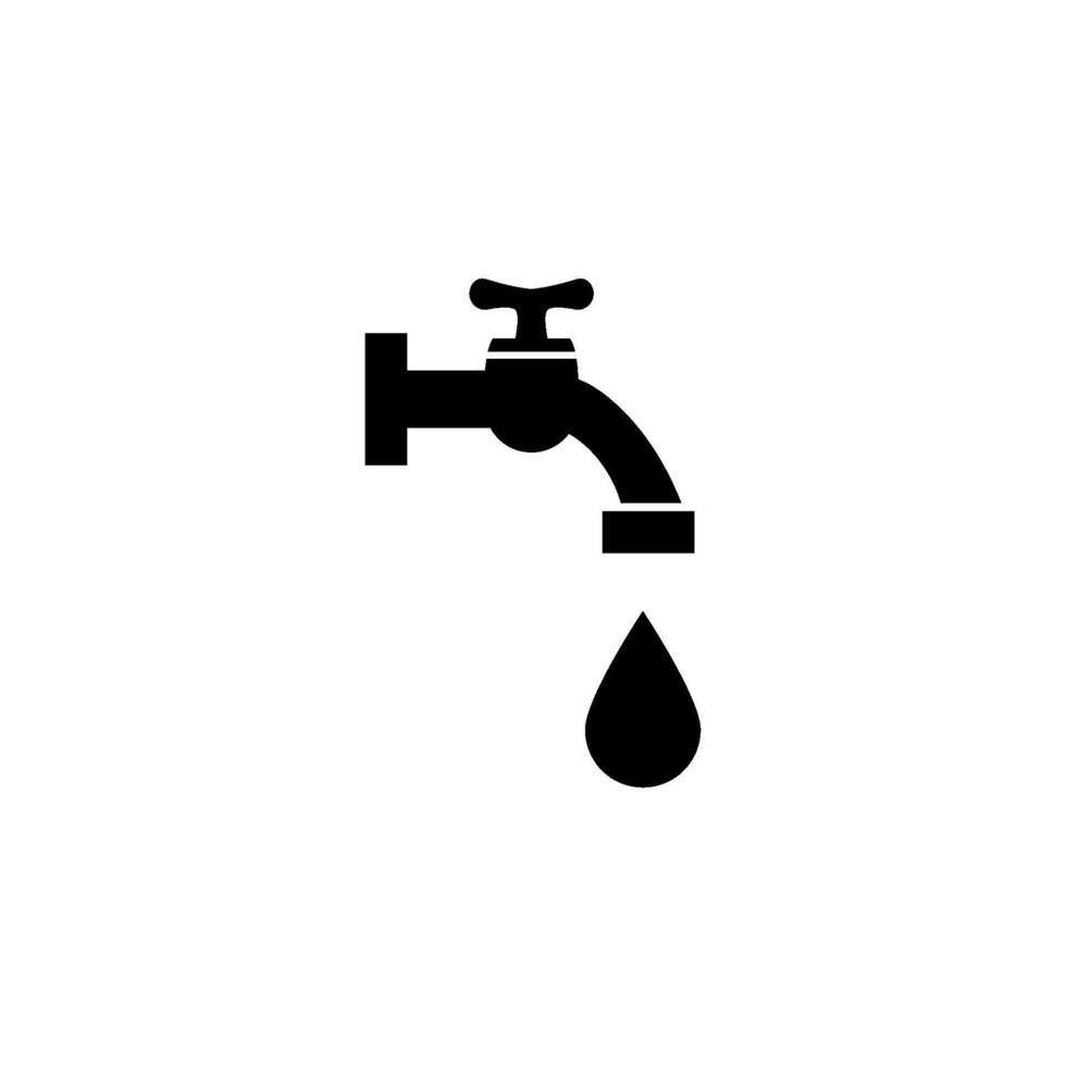 Wasser Wasserhahn Symbol Vektor Design Vorlagen