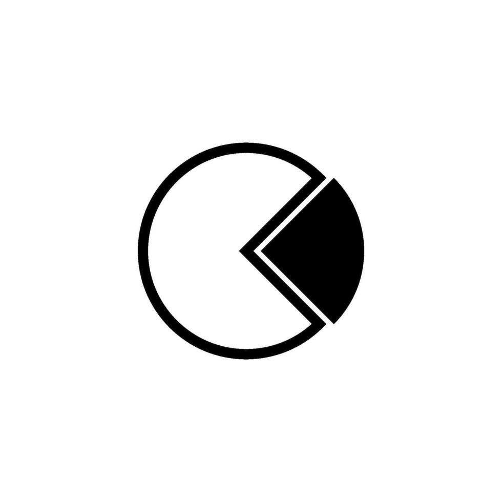 paj Diagram ikon vektor design mall