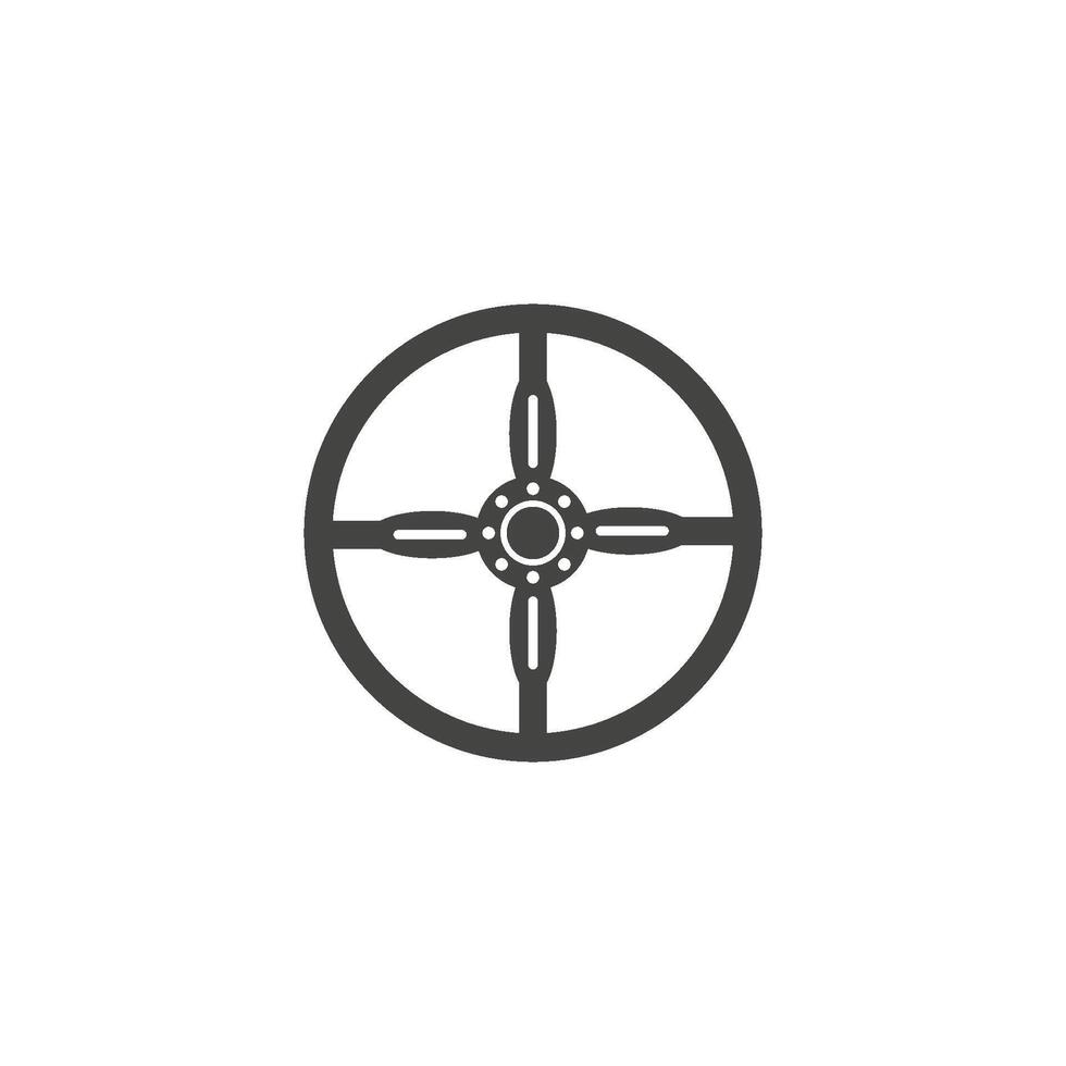 Lenkung Rad Symbol Vektor Design Vorlage
