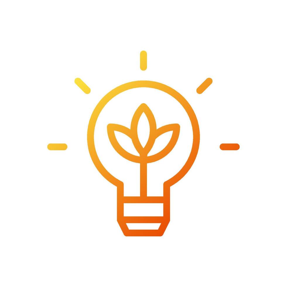 Lampe Idee Symbol Gradient Gelb Orange Geschäft Symbol Illustration. vektor